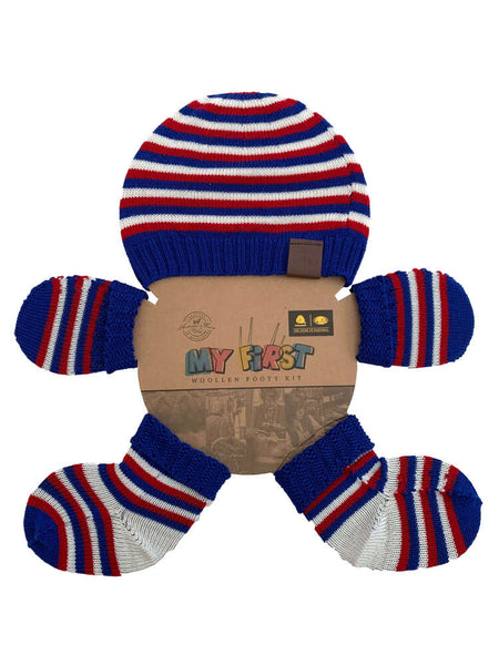 Western Bulldogs Baby Infant Newborn Woollen My First Outfit Set