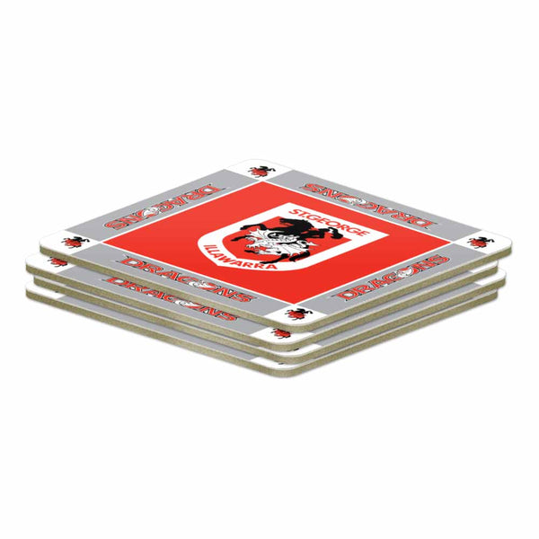 St George Dragons NRL Pack of 4 Coasters