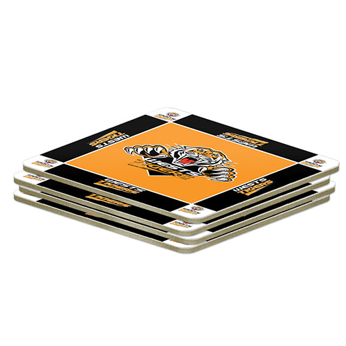 Wests Tigers NRL Pack of 4 Coasters
