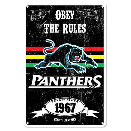 Penrith Panthers NRL Retro Metal Sign