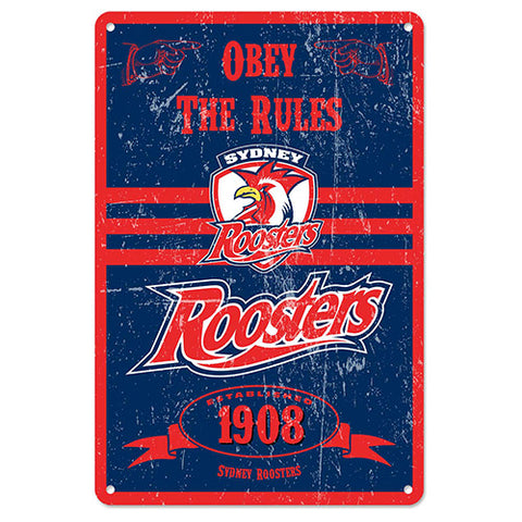 Sydney Roosters Retro Metal Sign