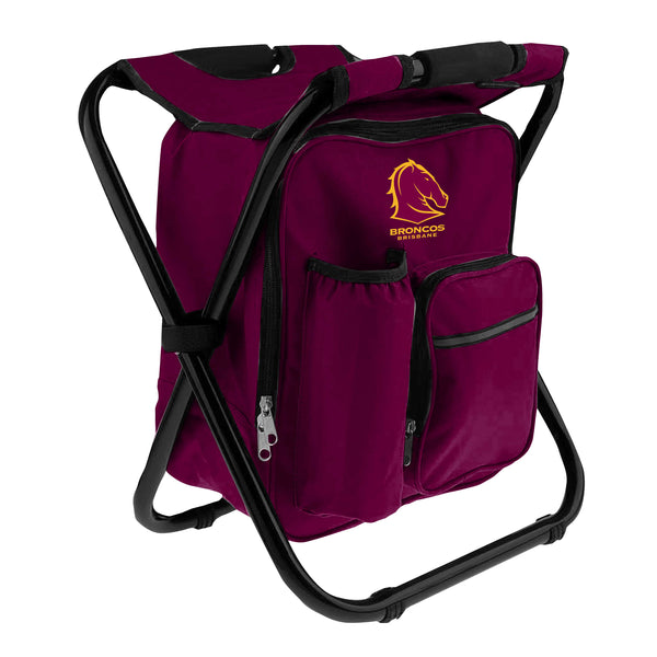 Brisbane Broncos NRL Cooler Bag Foldable Stool Seat