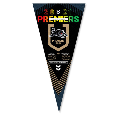 Penrith Panthers NRL 2021 Premiers Pennant Score Flag PH1