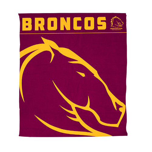 Brisbane Broncos NRL Polar Fleece Throw Rug Blanket