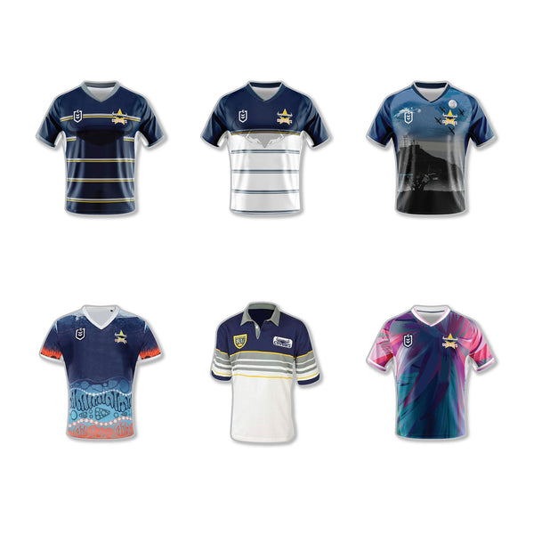 North Queensland Cowboys NRL Guernsey Designs Pin Collectors Set