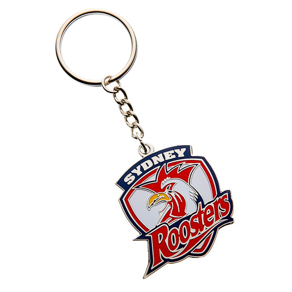Sydney Roosters NRL Metallic Logo Keyring