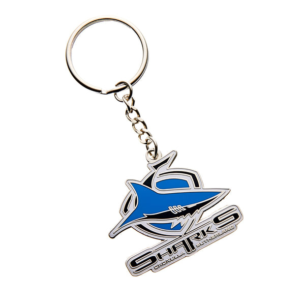 Cronulla Sharks NRL Metallic Logo Keyring