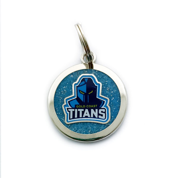 Gold Coast Titans NRL Pet Tag Keyring Disc