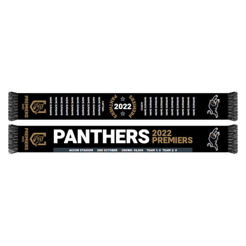 Penrith Panthers NRL 2022 Premiers Mens Adults Scarf