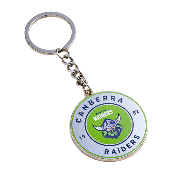Canberra Raiders NRL Round Logo Keyring