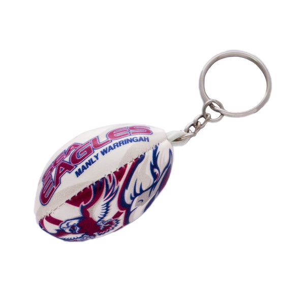 Manly Sea Eagles NRL Squishy Football Keyring