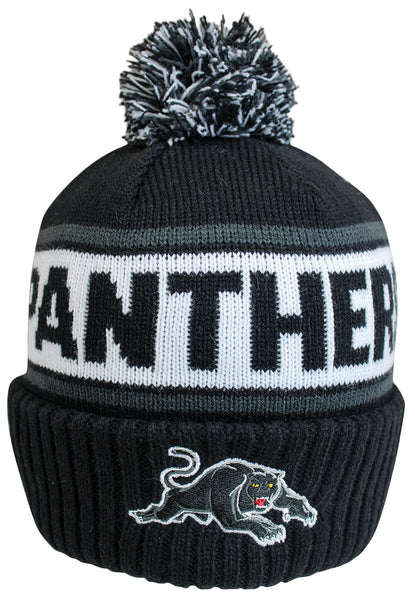 Penrith Panthers NRL Striker Pom Pom Beanie