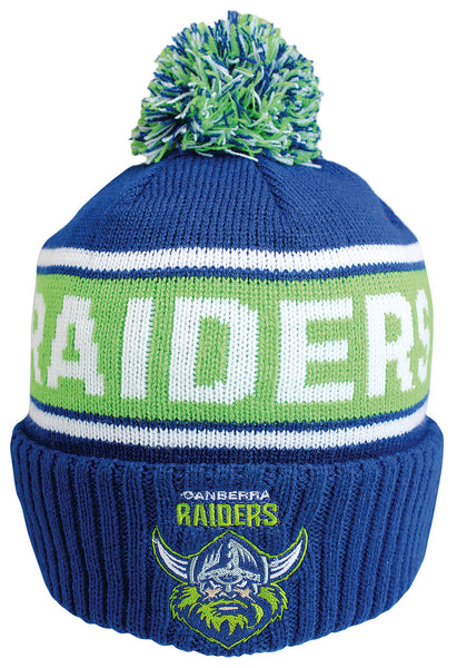 Canberra Raiders NRL Striker Pom Pom Beanie