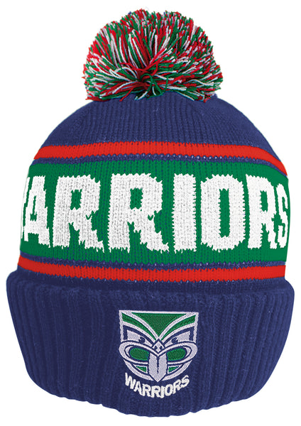 New Zealand Warriors NRL Striker Pom Pom Beanie