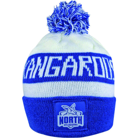 North Melbourne Kangaroos Pom Pom Bar Beanie