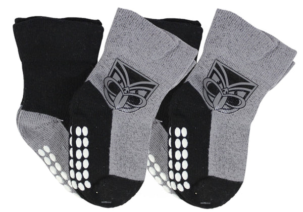 New Zealand Warriors NRL Baby Infant Nonslip Crew Socks 2 pk