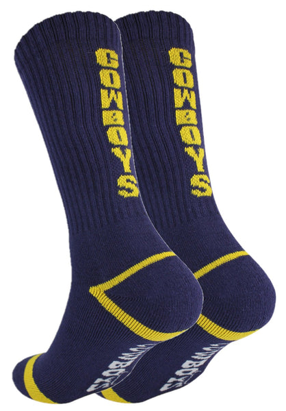 North Queensland Cowboys NRL Full Terry Sport Crew Socks
