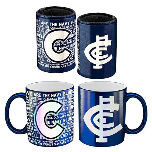 Carlton Blues Metallic Mug and Can Cooler Pack