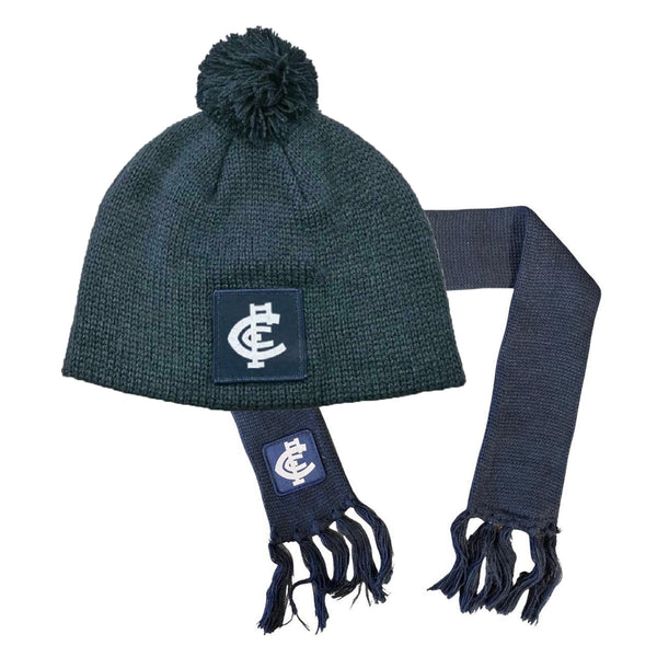 Carlton Blues Baby Infant Toddler Beanie Scarf Pack