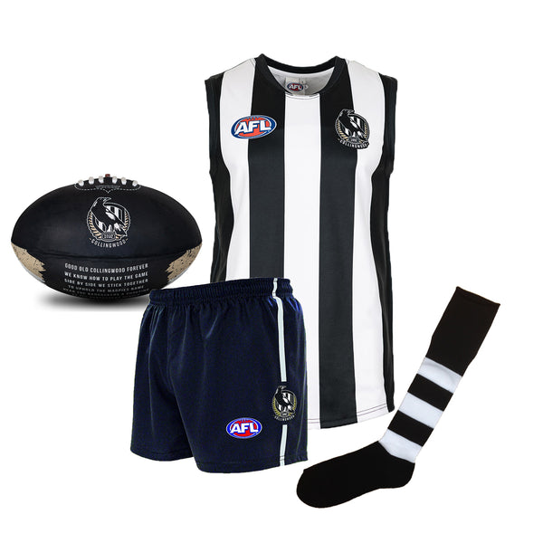 Collingwood Magpies Kids Youths AFL Auskick Playing Pack with Football