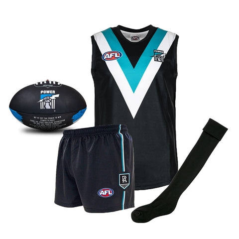 Port Adelaide Power Kids Youths AFL Auskick Playing Pack with Football