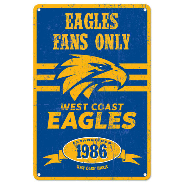West Coast Eagles Retro Metal Sign